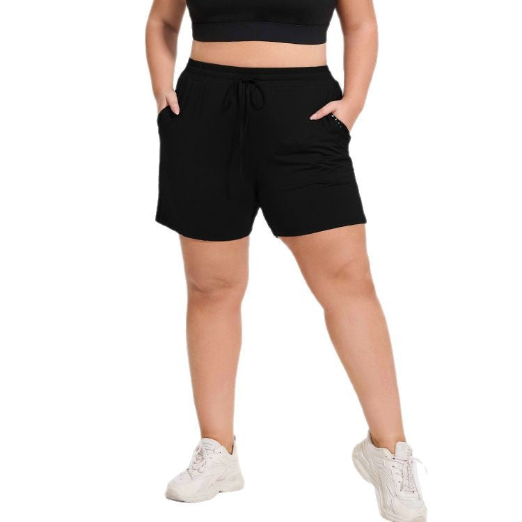 L4592# Women Large Size Yoga Shorts