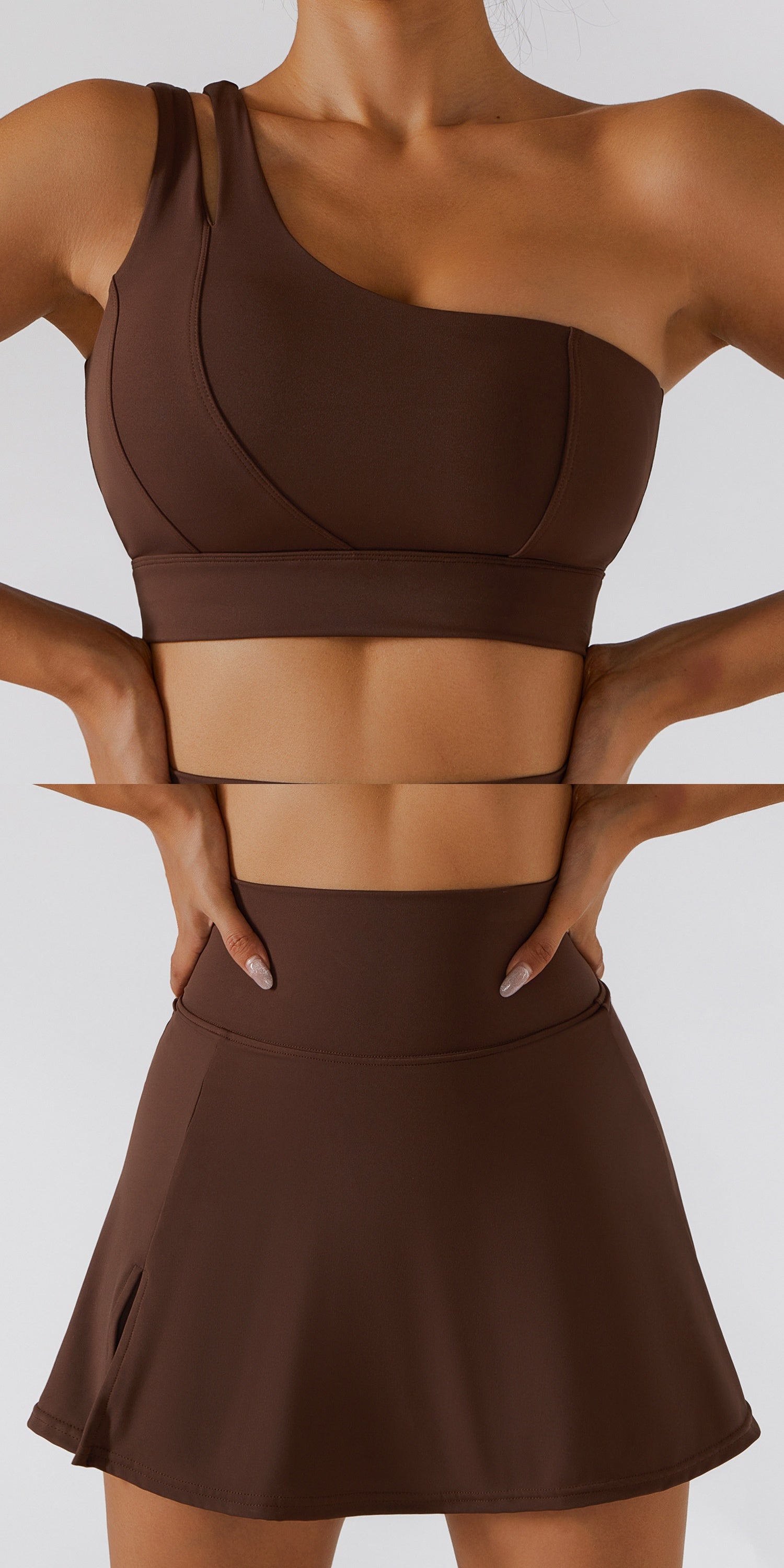 269# AL Women Yoga Bra And Skirts Set