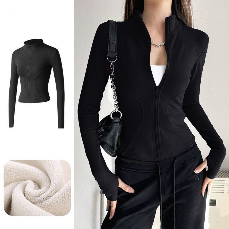 L5429# Women Yoga Polar Fleece Jacket