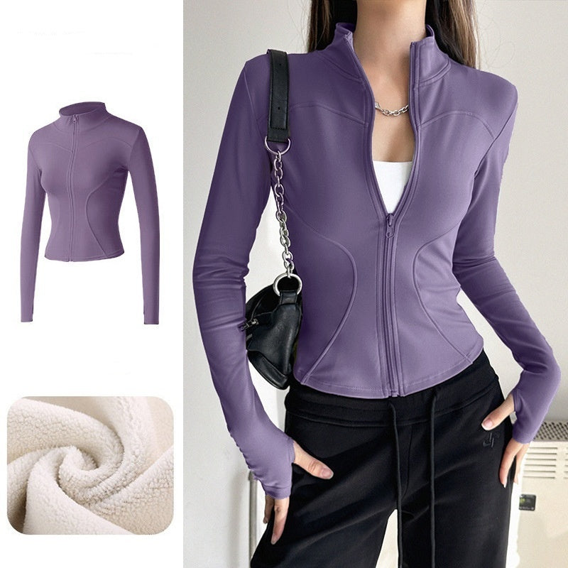 L5429# Women Yoga Polar Fleece Jacket