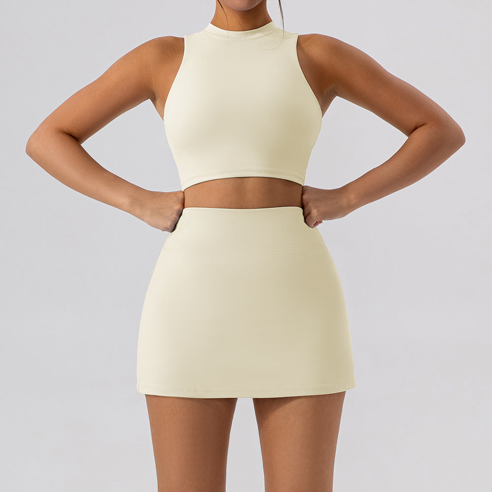 314# AL Women Yoga Tank And Skirts Set