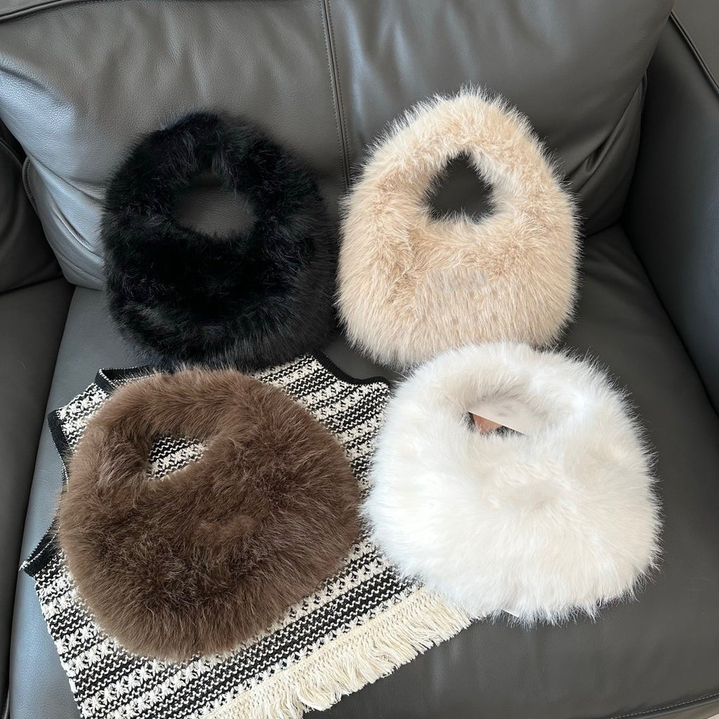 E6704#Faux mink bag