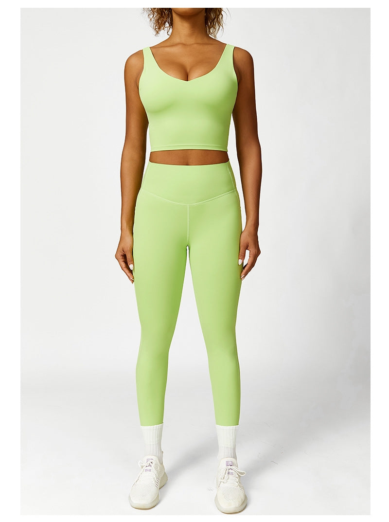 L2929#  Women Yoga Bra Shorts Pants Set