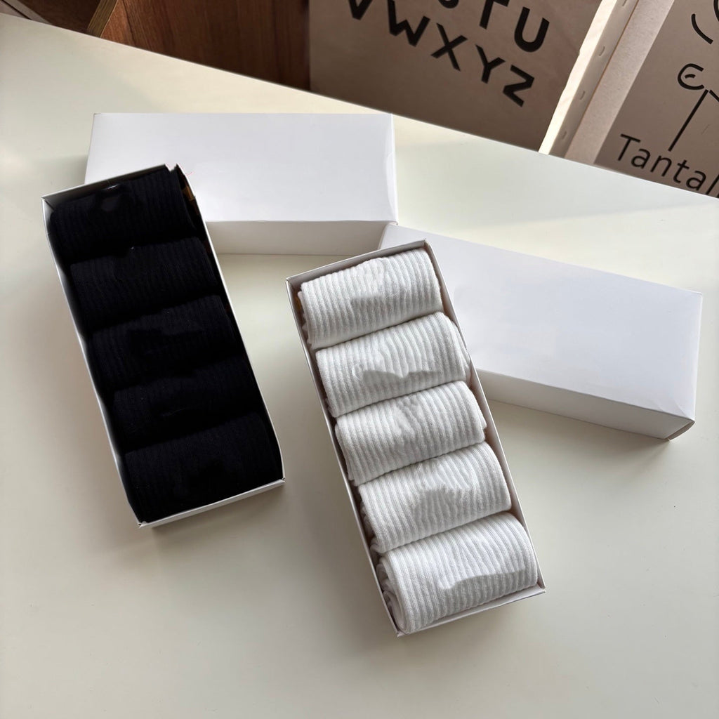 L5356# XY Unisex Cotton Socks 5Pairs/lot