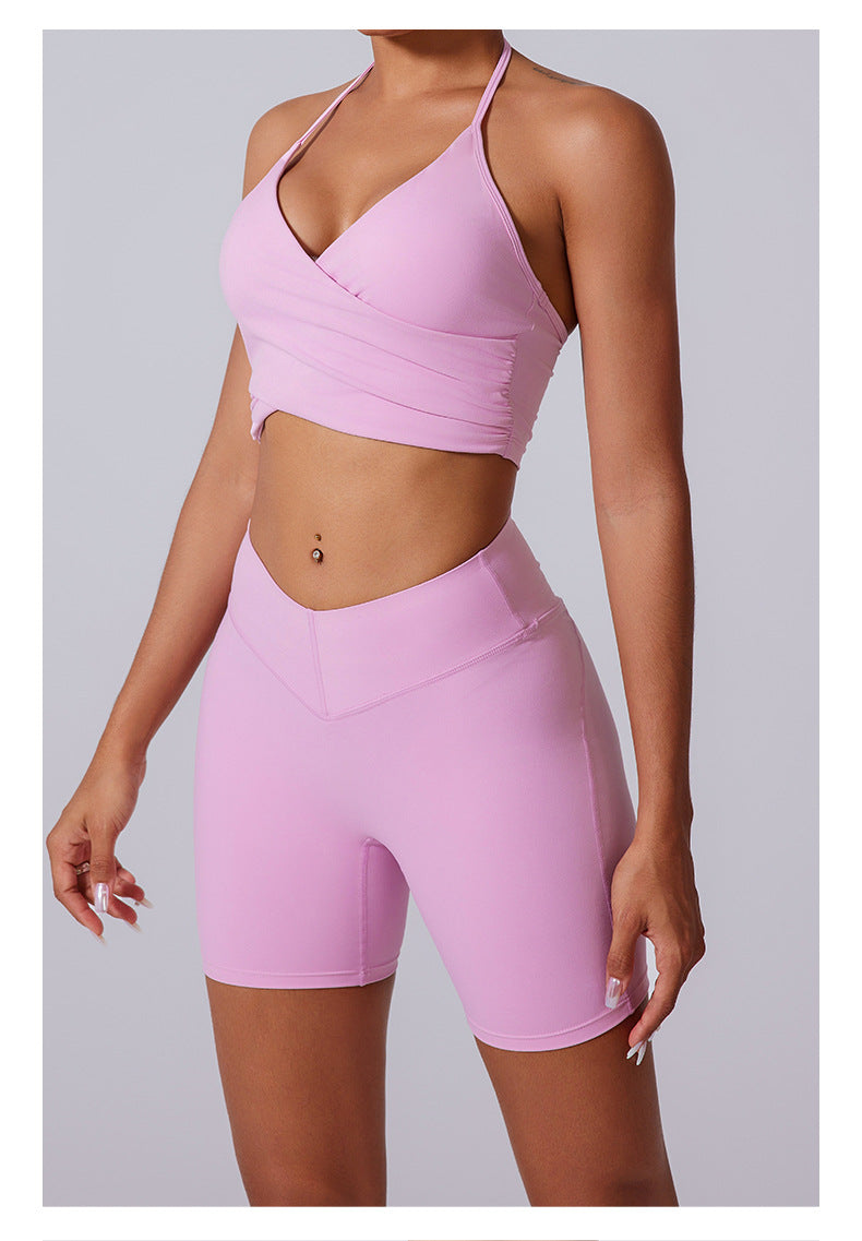 797# A Women Yoga Bra Shorts Set
