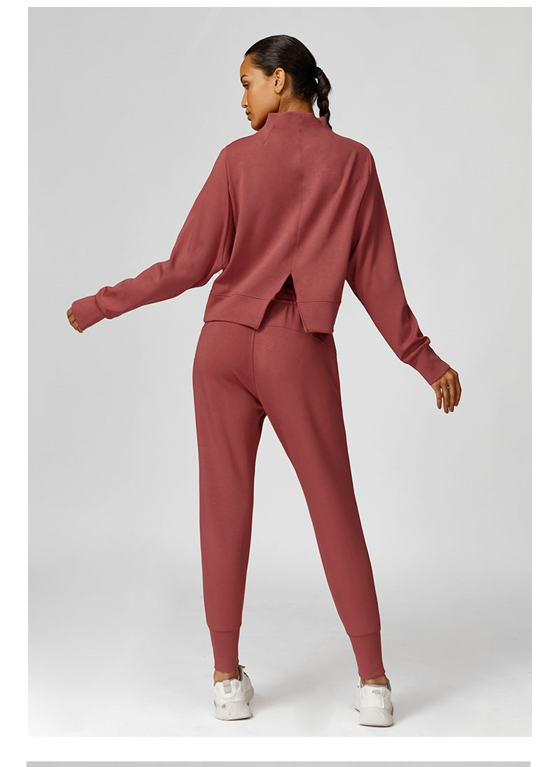 554# A 3D Silver Logo Women Sweatshirts Pants Set