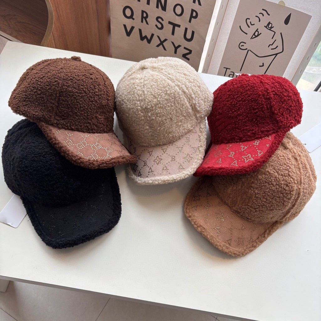 1554#LOFS A Lamb Wool Baseball Cap