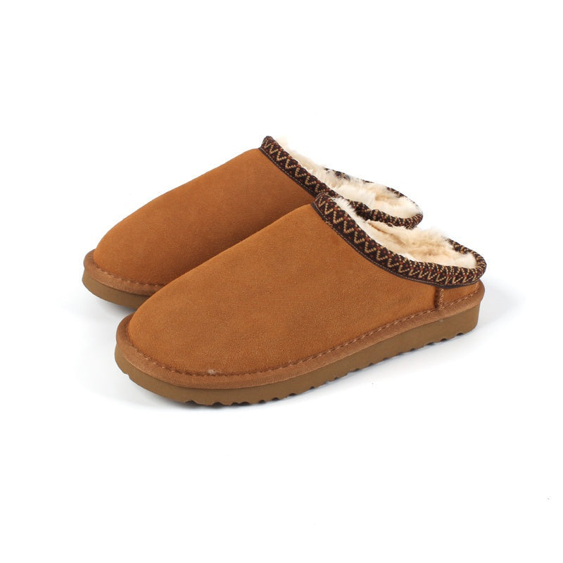 E6700#  Cow Leather Slipper