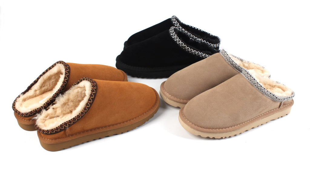 E6700#  Cow Leather Slipper
