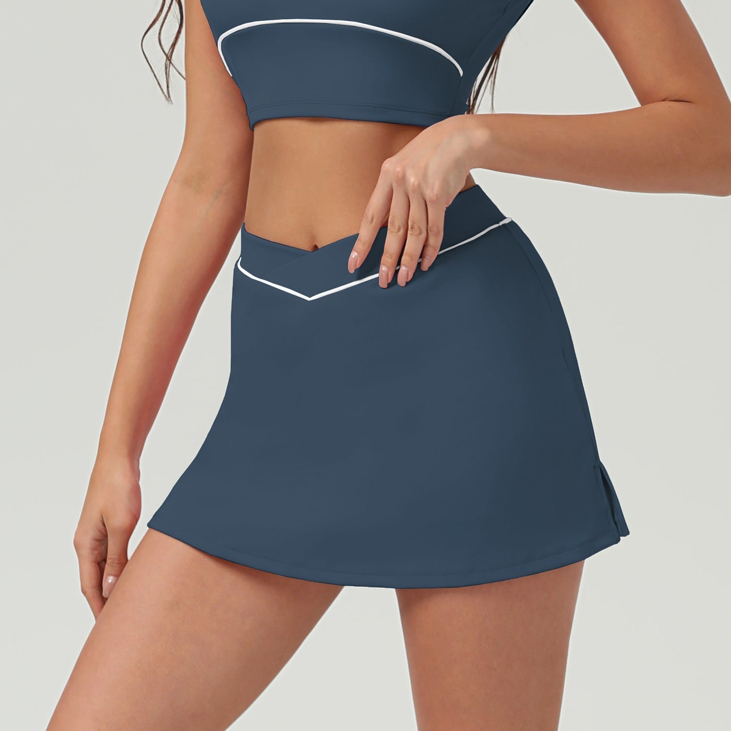 781# A Women Yoga Shirts Skirts Set