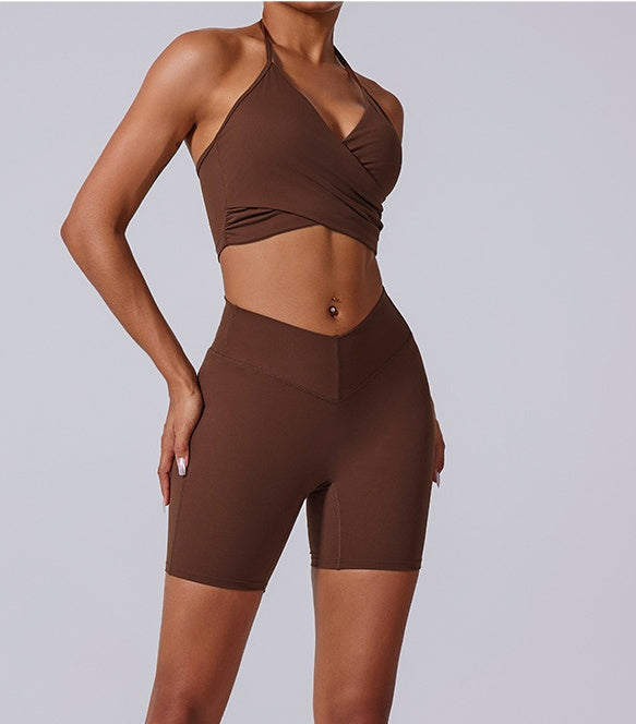 797# A Women Yoga Bra Shorts Set