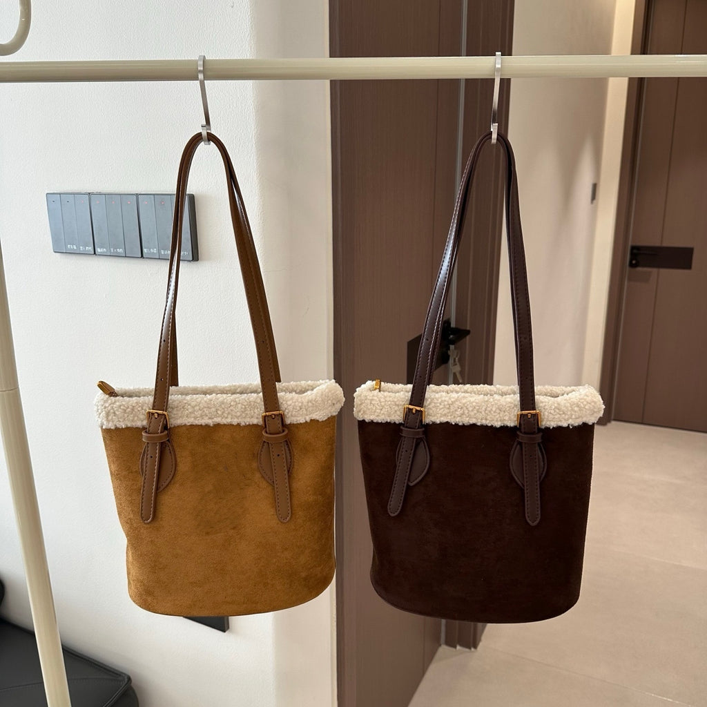 E6811#Chamois Leather Bag