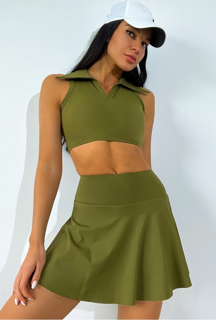 151# AL Yoga Vest Skirts Set