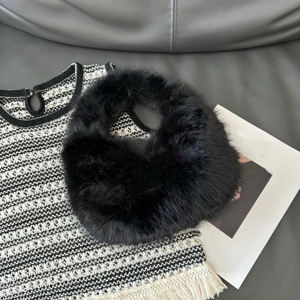 E6704#Faux mink bag