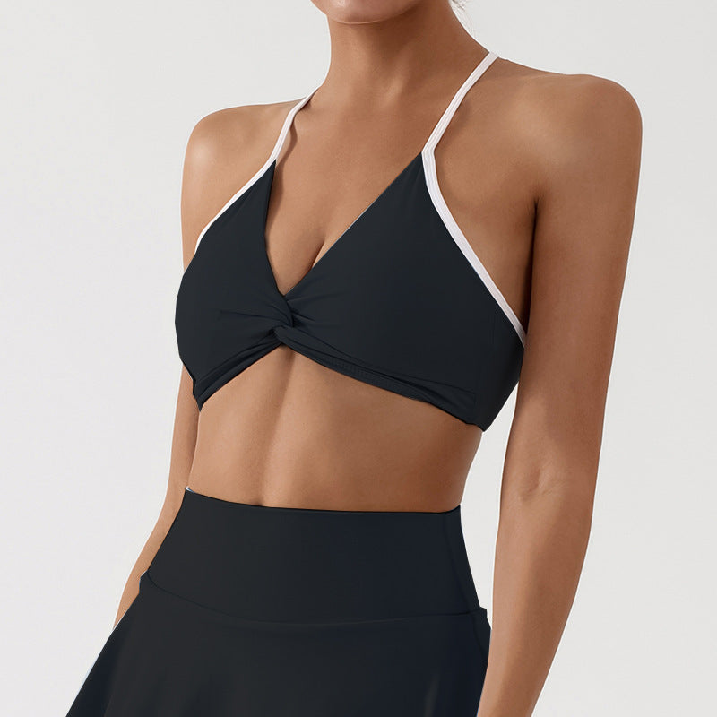 824# A Women Yoga Bra Skirts Set