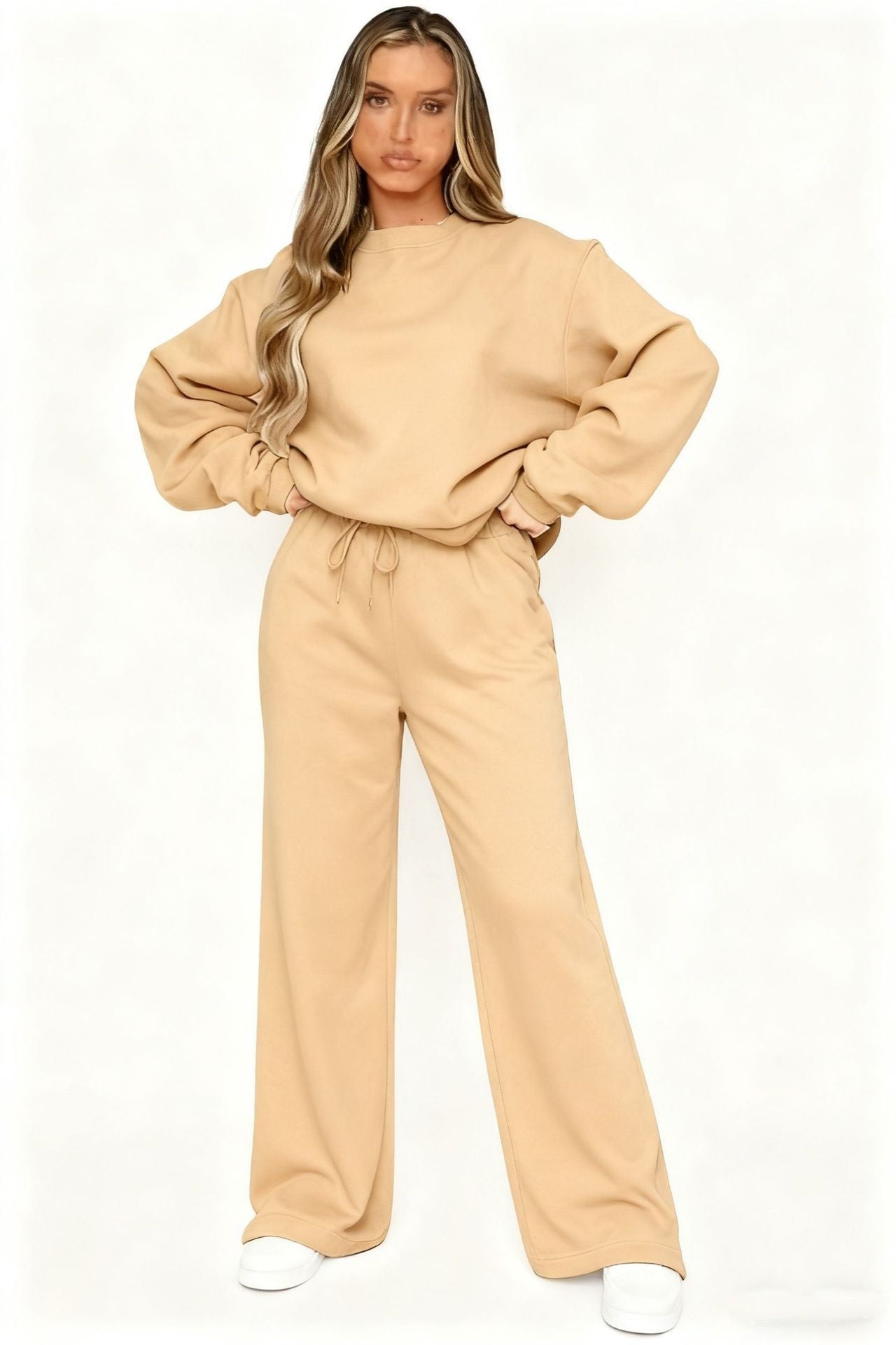 2297# A Women Polyester Pullover+ Jogger Set