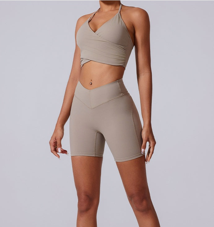 797# A Women Yoga Bra Shorts Set