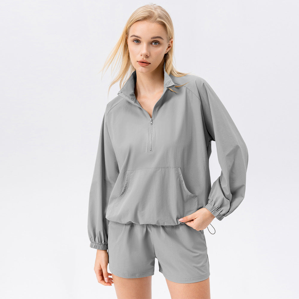 A2830 Women Jacket Short Set