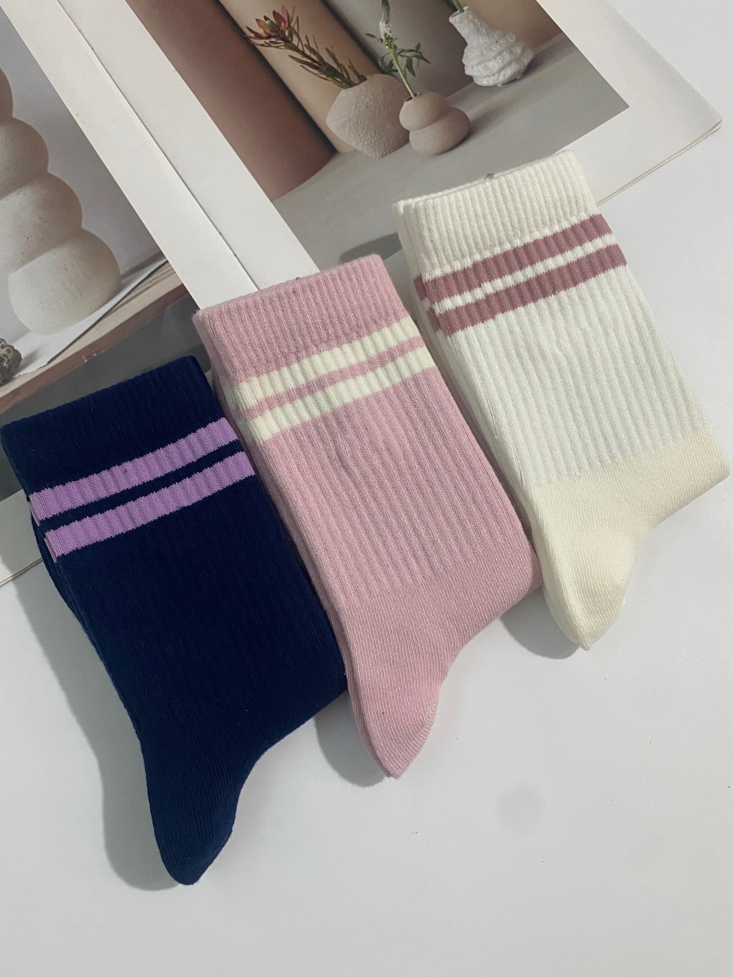 L5189#GX Women Socks 3 Paris/Set