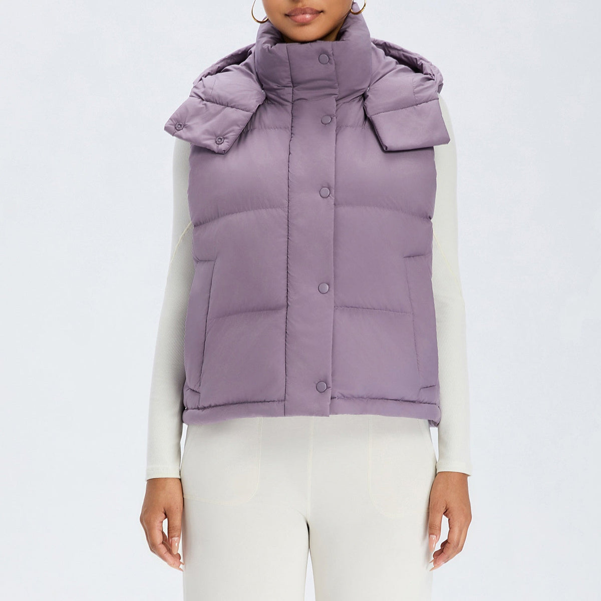 L6615#  Silver Silica Gel  Women Down Coat