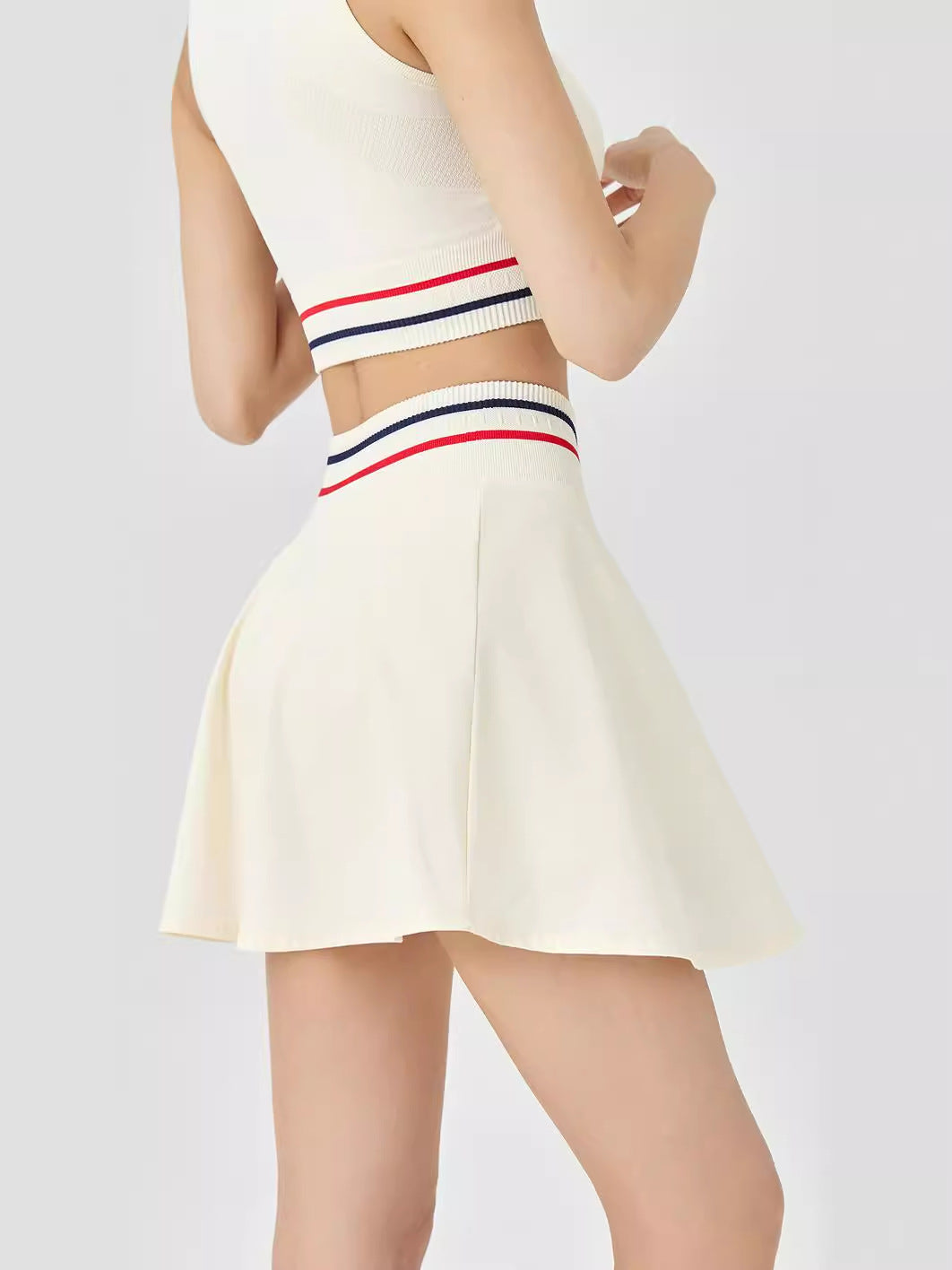 276# AL Women Yoga Bra Top Skirts Set