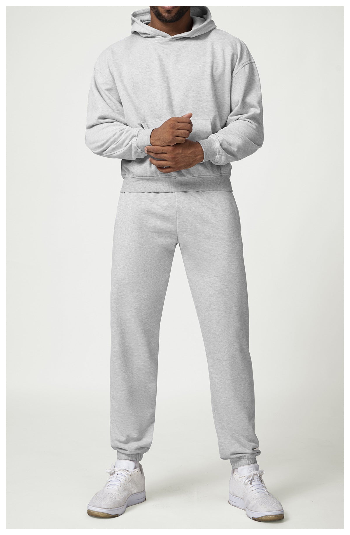 772#A 3D Silver Men Hoodie Pants Set