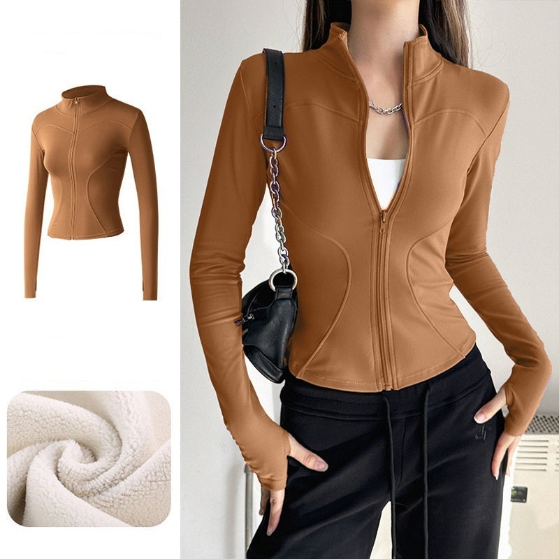 L5429# Women Yoga Polar Fleece Jacket