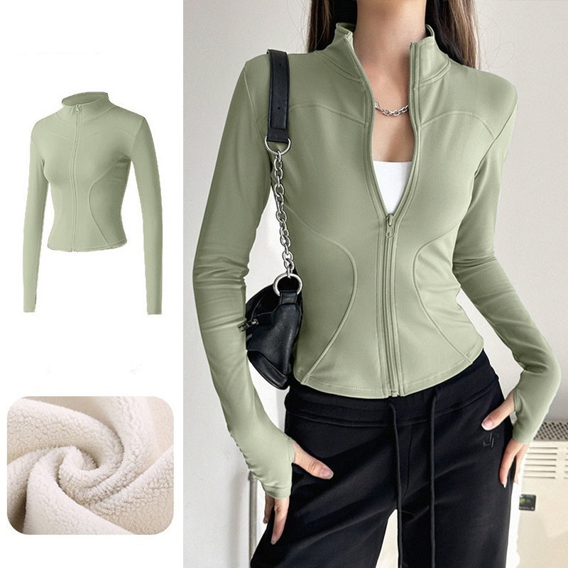 L5429# Women Yoga Polar Fleece Jacket