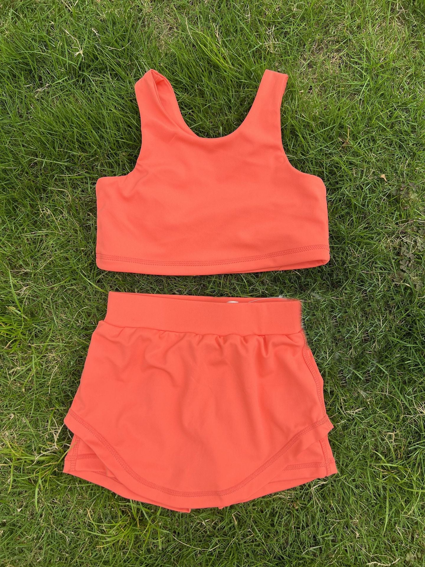 L6077# kids Top and Shorts Set