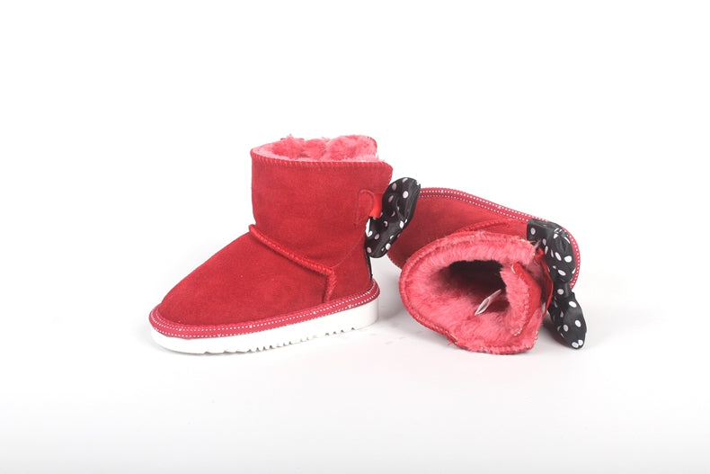 E3106# Kids Cow Leather Boots