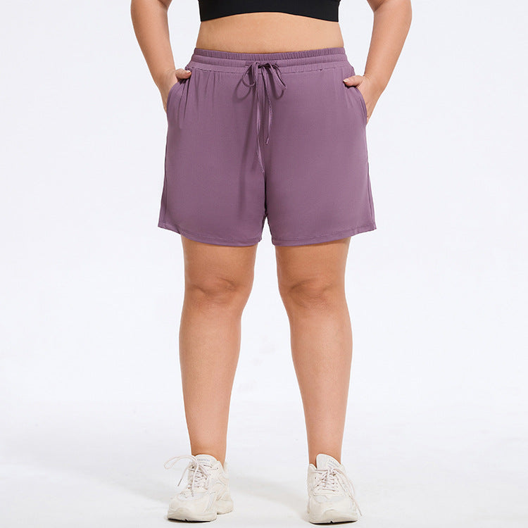 L4592# Women Large Size Yoga Shorts