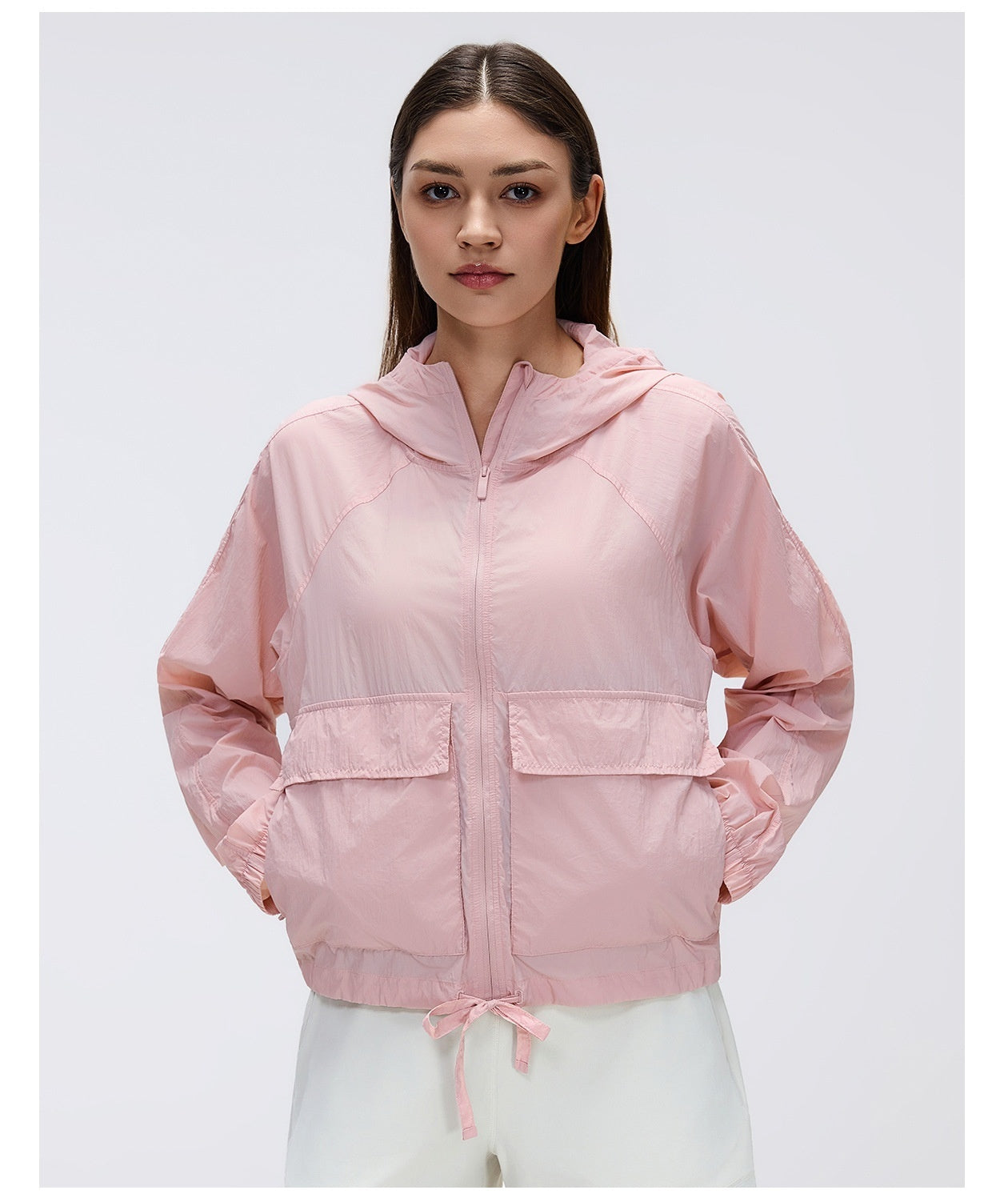 L5769# Women Yoga Hooded Sunscreen Coat