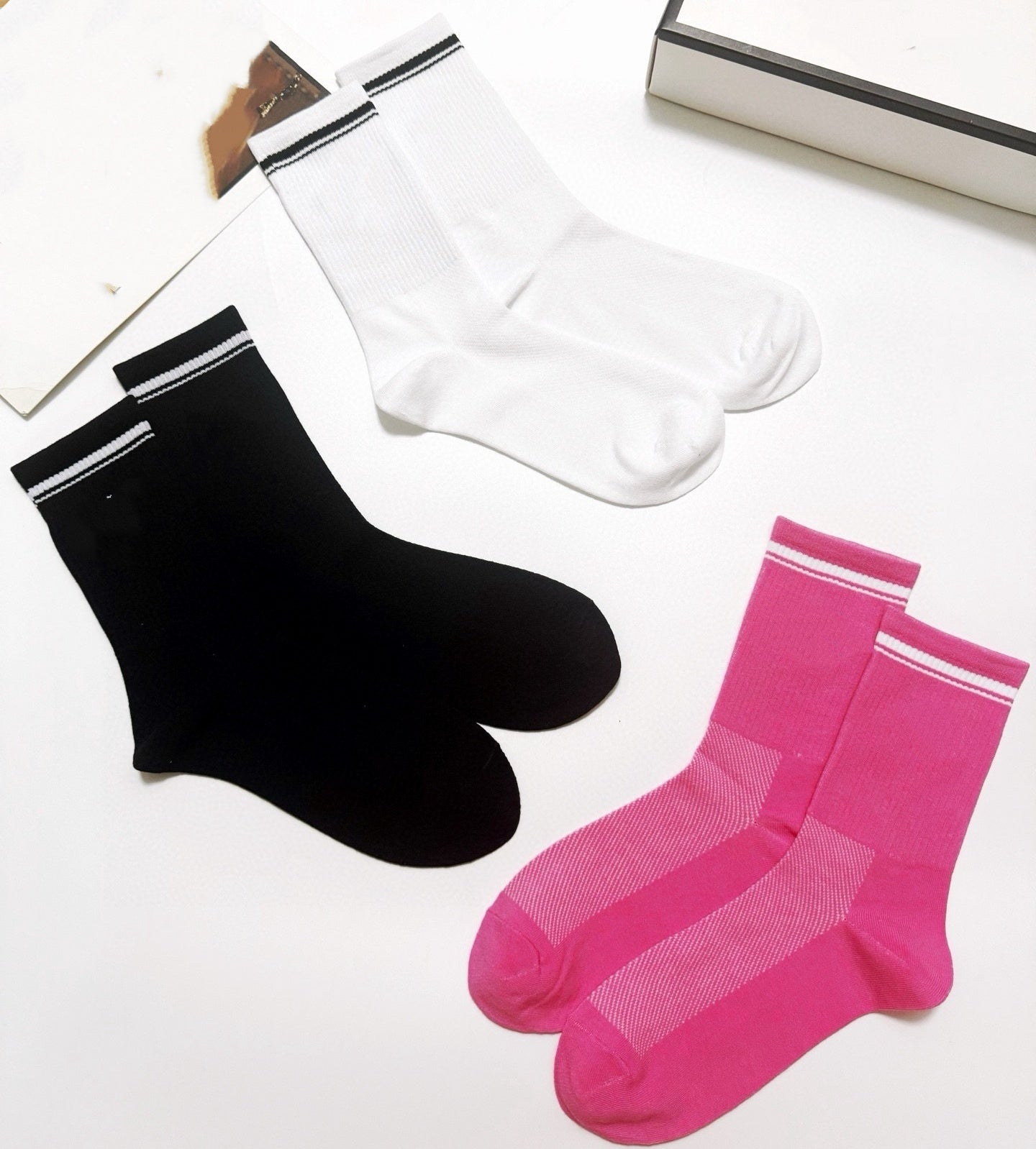 1362# A Unisex Cotton Socks 3Pairs/set