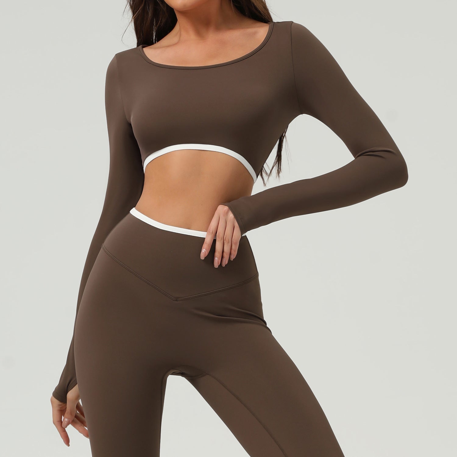 826# A Women Yoga Shirts Pants Set