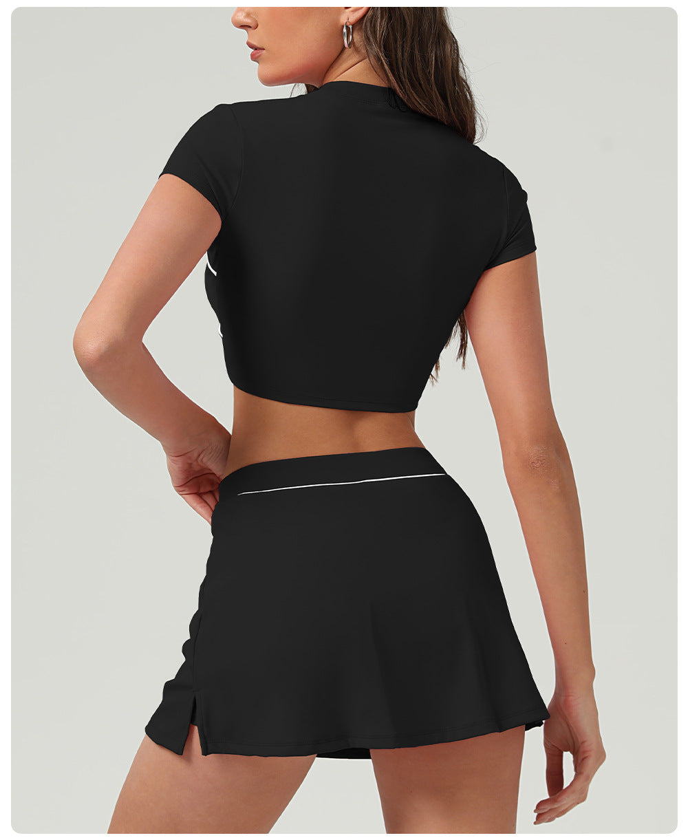 781# A Women Yoga Shirts Skirts Set