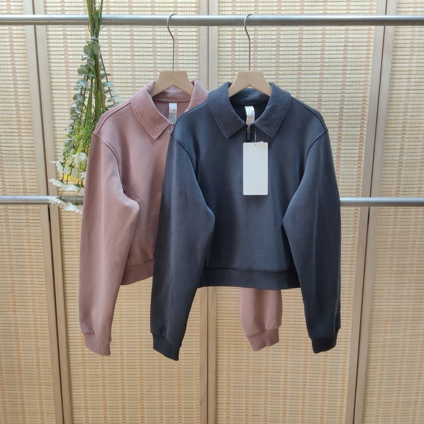 L5393# FB Women Half Zipper Pullover