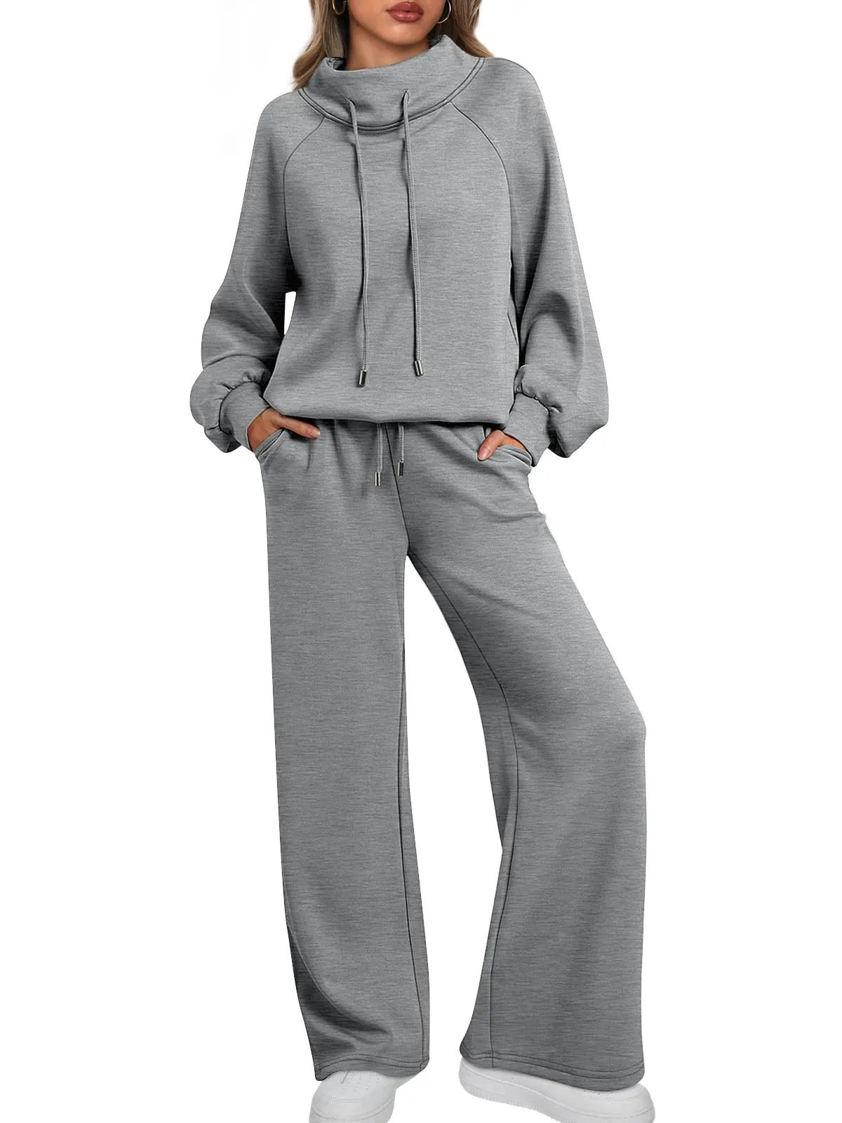 1662#A 3D Silver Logo Hoodies Pants Set