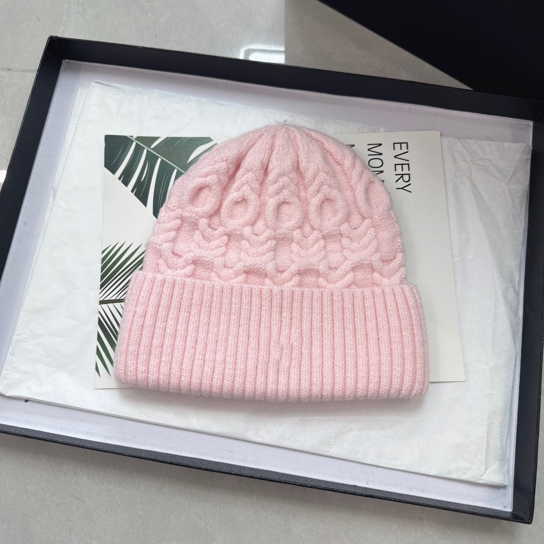 E6668# Rabbit Fur Knitted Hat