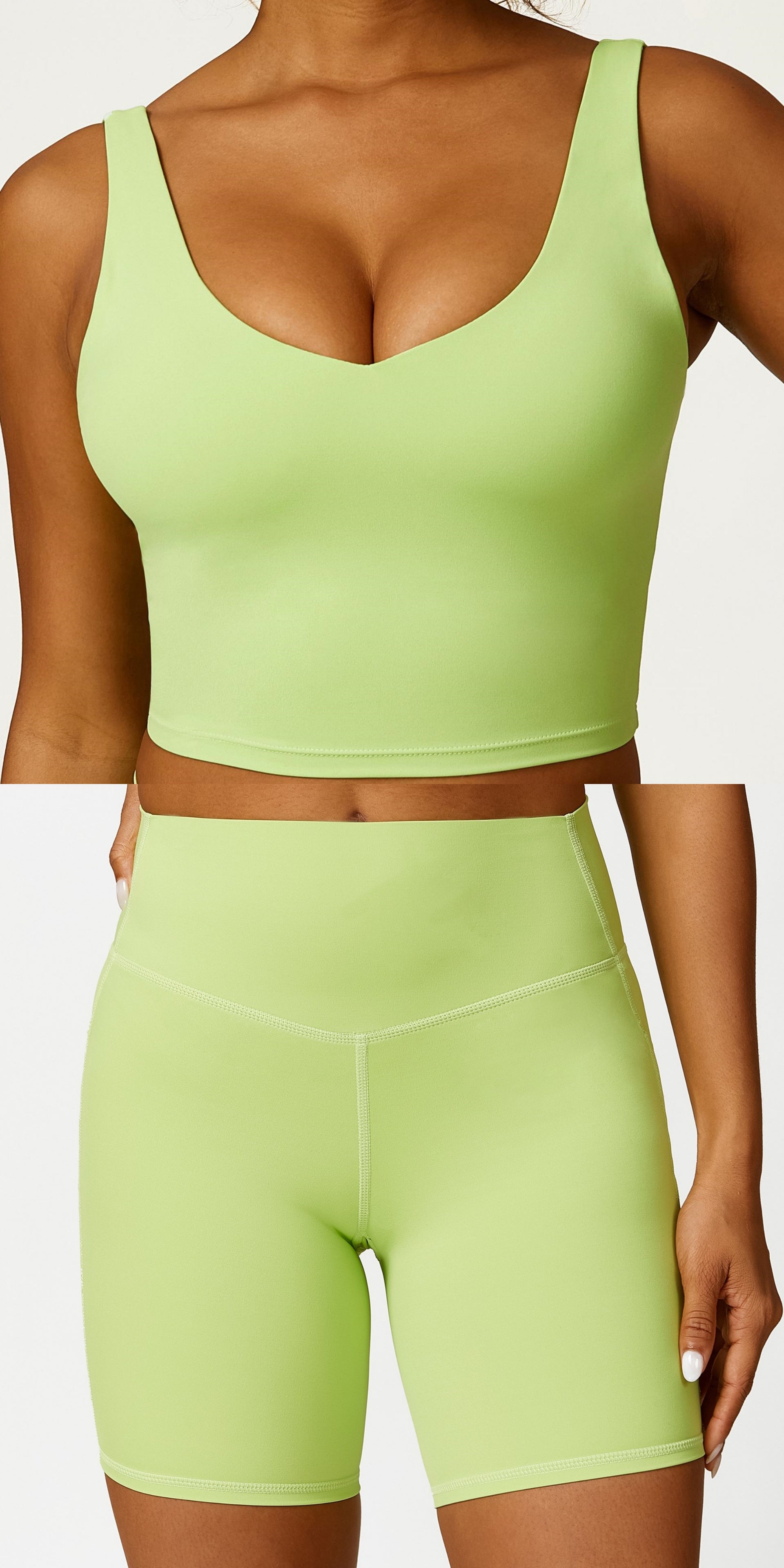 L2929#  Women Yoga Bra Shorts Pants Set