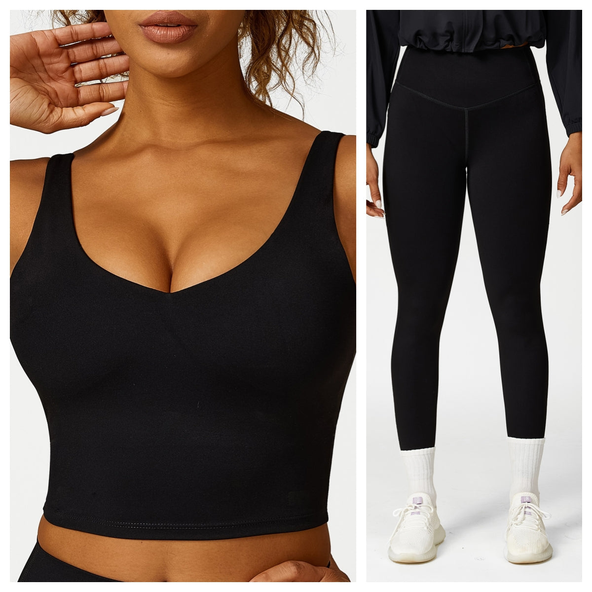 L2929#  Women Yoga Bra Shorts Pants Set