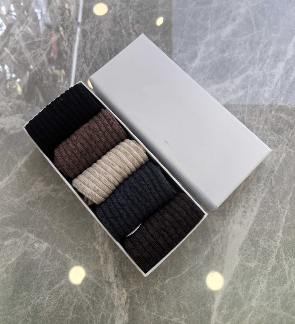 L5109# KAKA Unisex Cashmere Socks 5Pairs/Set