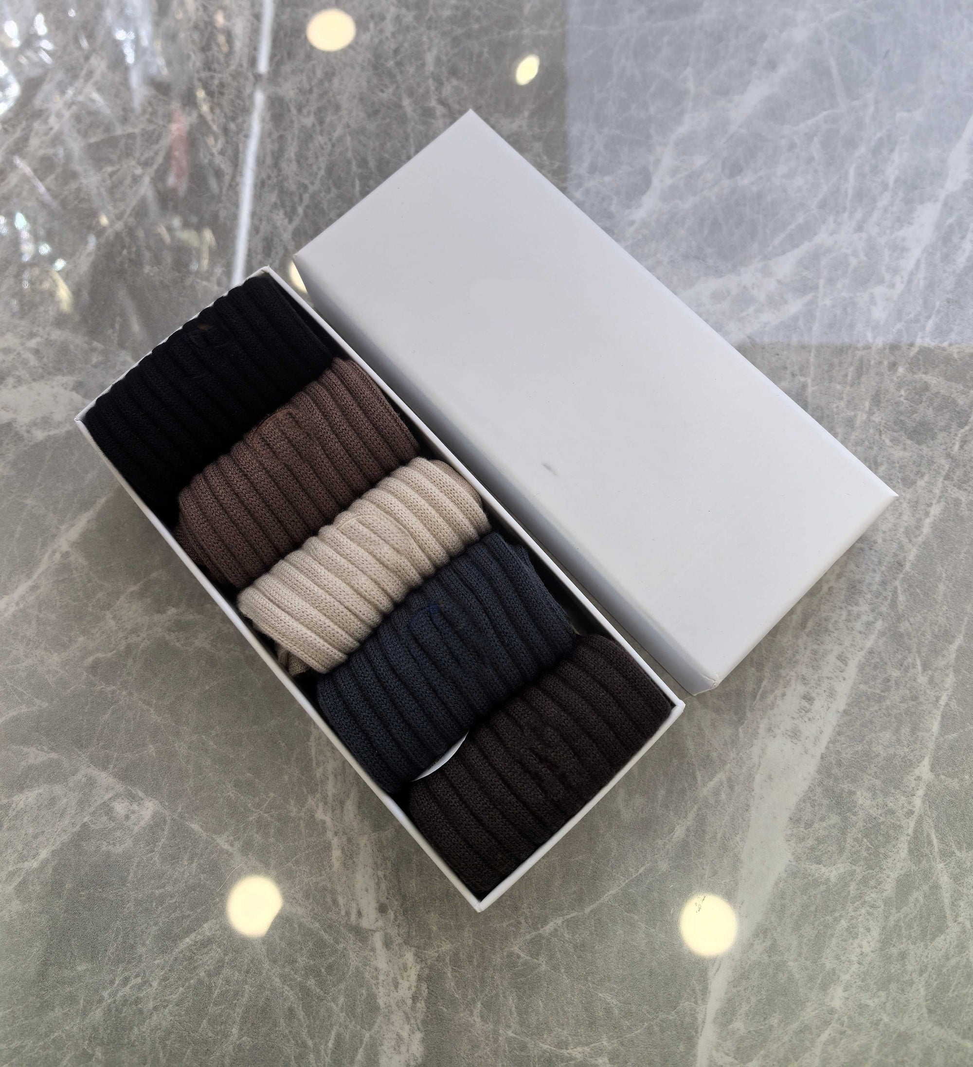 L5109# KAKA Unisex Cashmere Socks 5Pairs/Set